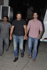 John abraham lifts a bike at Force Promotions in Mehboob, Mumbai on 27th Sep 2011 (46).JPG